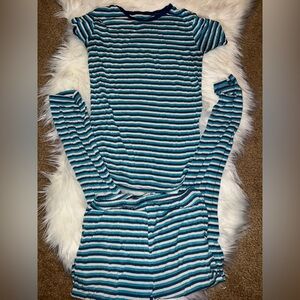 Kickee pants Striped pajama set size 12